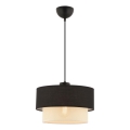 Suspension ECHO 1xE27/60W/230V noir/crème