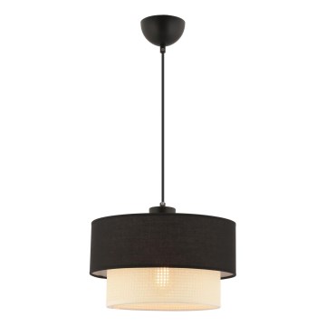 Suspension ECHO 1xE27/60W/230V noir/crème