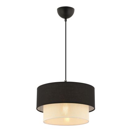 Suspension ECHO 1xE27/60W/230V noir/crème