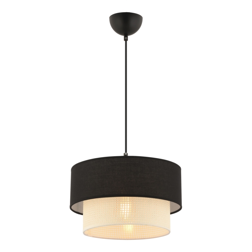 Suspension ECHO 1xE27/60W/230V noir/crème