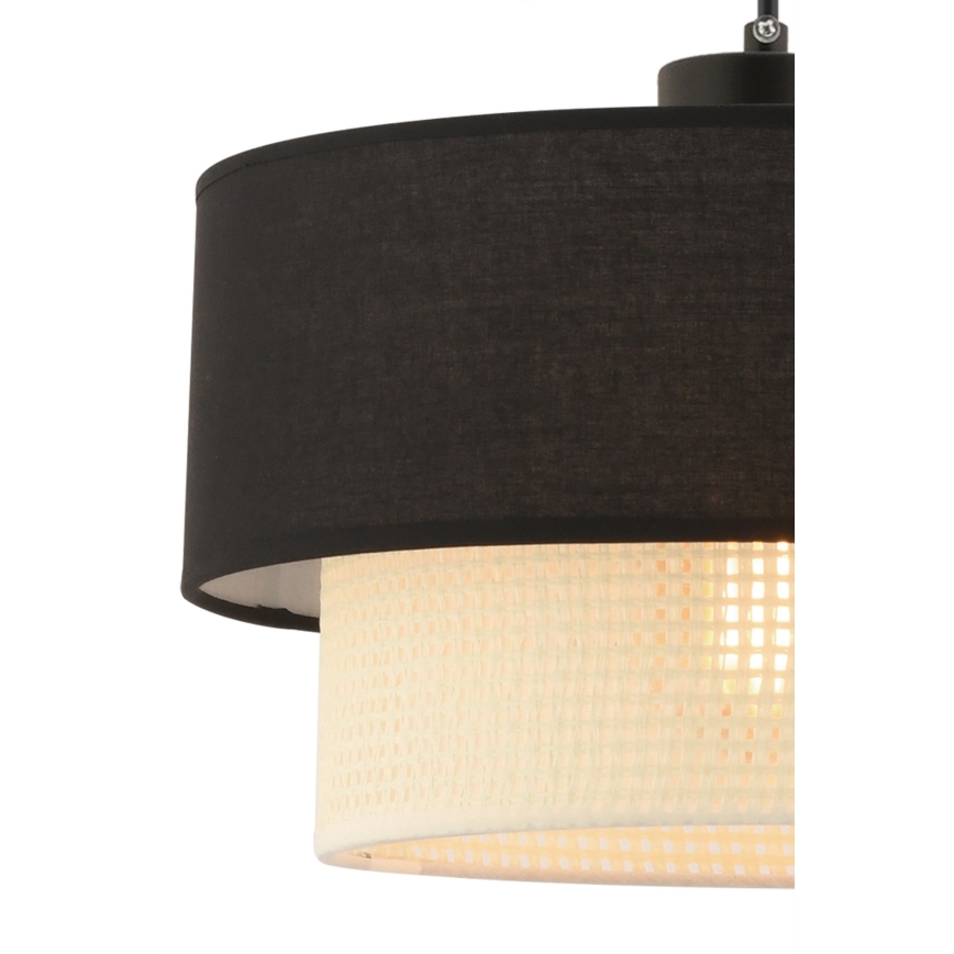 Suspension ECHO 1xE27/60W/230V noir/crème