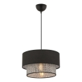 Suspension ECHO 1xE27/60W/230V noir/gris