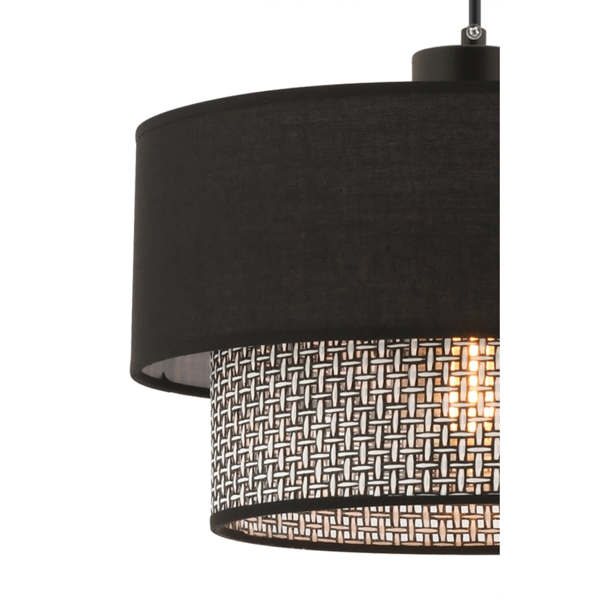Suspension ECHO 1xE27/60W/230V noir/gris