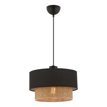 Suspension ECHO 1xE27/60W/230V noir/marron