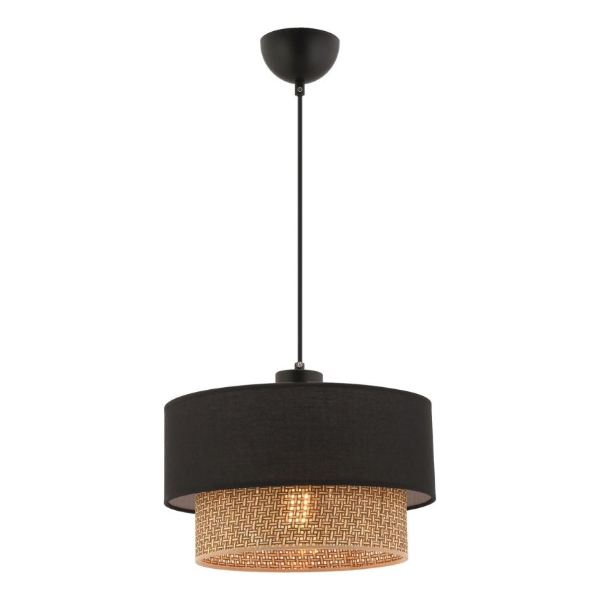Suspension ECHO 1xE27/60W/230V noir/marron