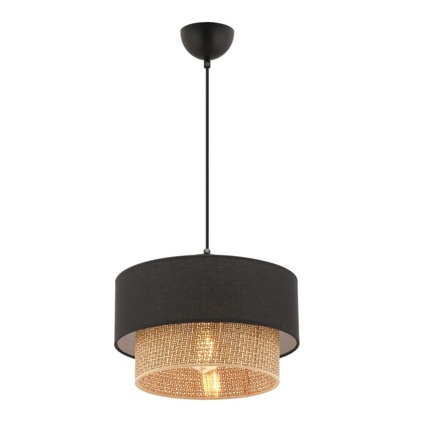 Suspension ECHO 1xE27/60W/230V noir/marron
