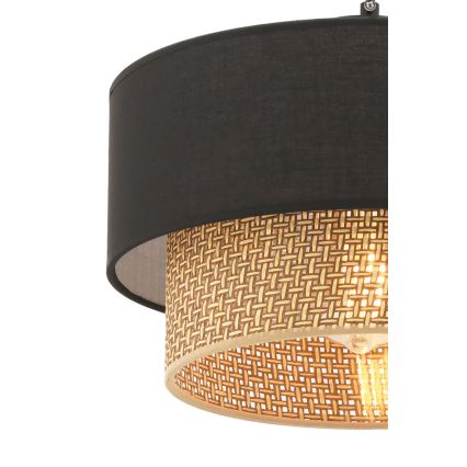 Suspension ECHO 1xE27/60W/230V noir/marron