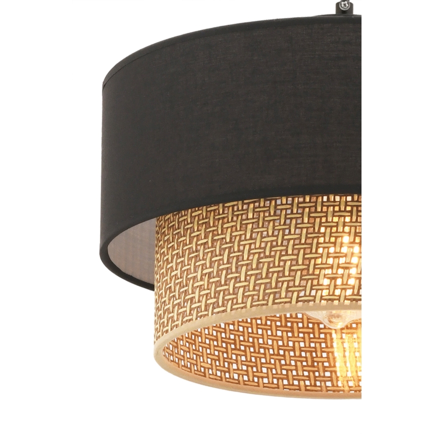 Suspension ECHO 1xE27/60W/230V noir/marron