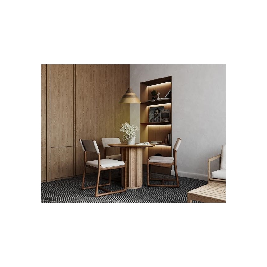 Suspension en bois sur câble 1xE27/60W/230V Ø 33 cm bois massif / chêne / noyer / hévéa