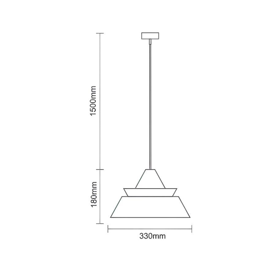 Suspension en bois sur câble 1xE27/60W/230V Ø 33 cm bois massif/chêne/noyer/hévéa