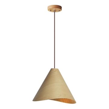 Suspension en bois sur câble 1xE27/60W/230V Ø 33 cm massif/chêne/hévéa