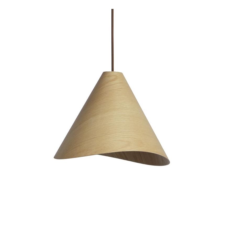 Suspension en bois sur câble 1xE27/60W/230V Ø 33 cm massif/chêne/hévéa