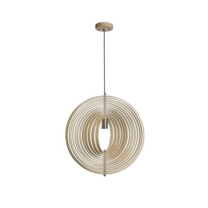 Suspension en bois sur câble 1xE27/60W/230V Ø 43,5 cm bois massif/placage/hêtre/hévéa