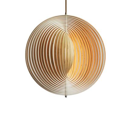 Suspension en bois sur câble 1xE27/60W/230V Ø 43,5 cm bois massif/placage/hêtre/hévéa