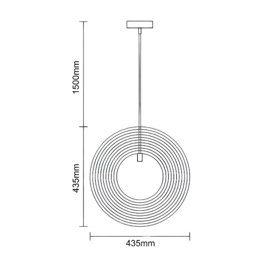 Suspension en bois sur câble 1xE27/60W/230V Ø 43,5 cm bois massif/placage/hêtre/hévéa
