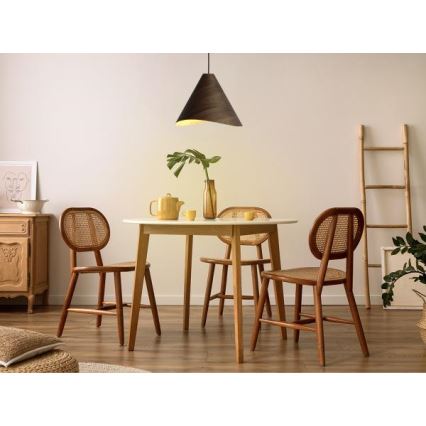 Suspension en bois sur cordon 1xE27/60W/230V pr. 45 cm bois massif/noyer/hévéa