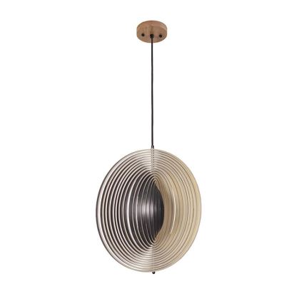 Suspension en bois sur cordon 1xE27/60W/230V Ø 43,5 cm massif/placage/hévéa