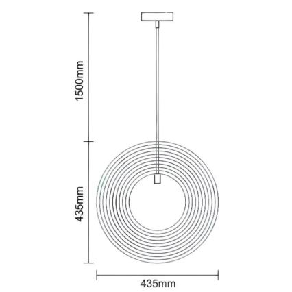 Suspension en bois sur cordon 1xE27/60W/230V Ø 43,5 cm massif/placage/hévéa
