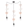 Suspension enfant TRIO 3xE27/20W/230V rose/blanc