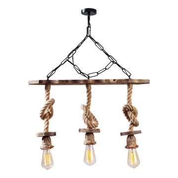Suspension EREBOS 3xE27/40W/230V marron