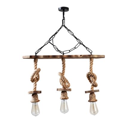 Suspension EREBOS 3xE27/40W/230V marron
