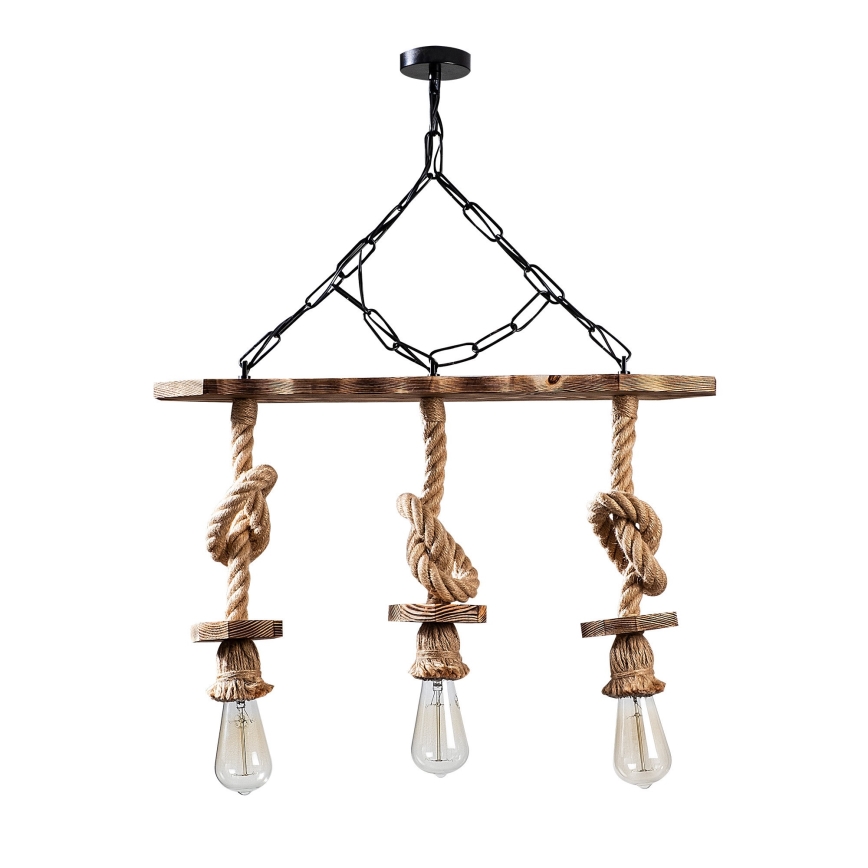 Suspension EREBOS 3xE27/40W/230V marron