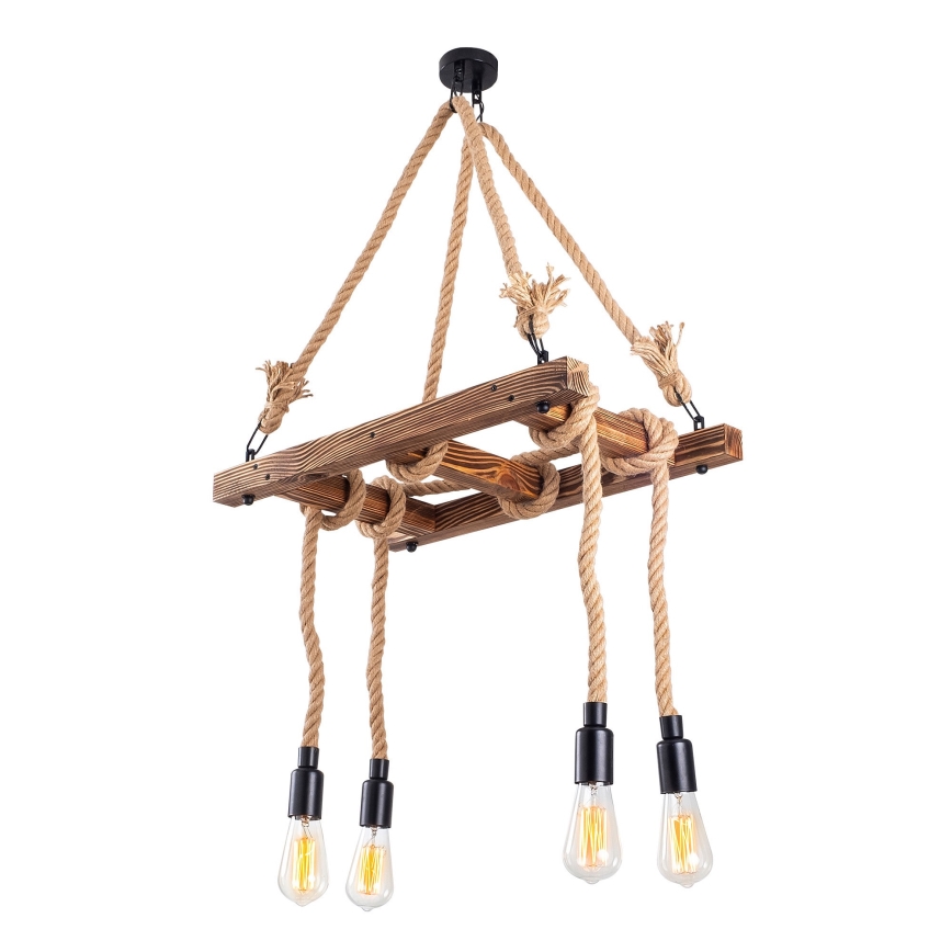 Suspension EREBOS 4xE27/40W/230V marron