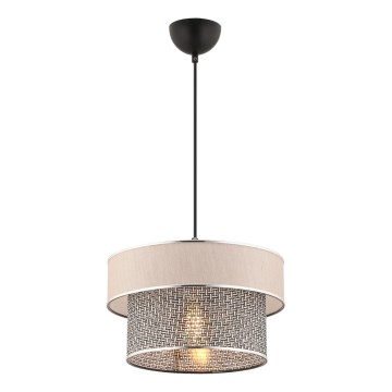 Suspension ERO 1xE27/60W/230V crème/gris