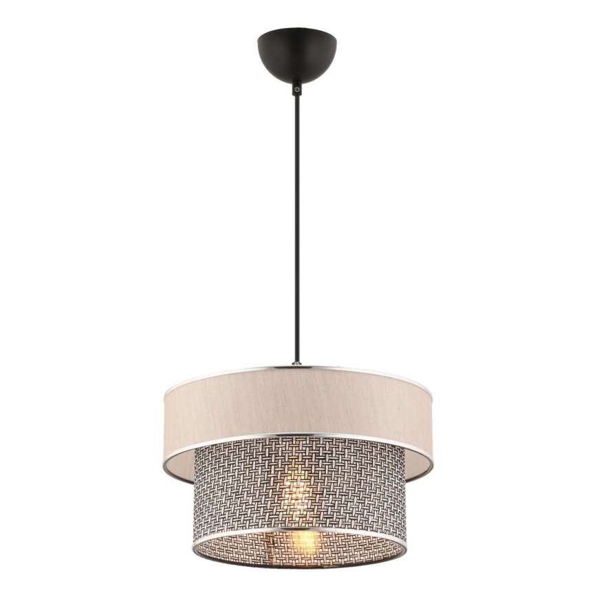 Suspension ERO 1xE27/60W/230V crème/gris