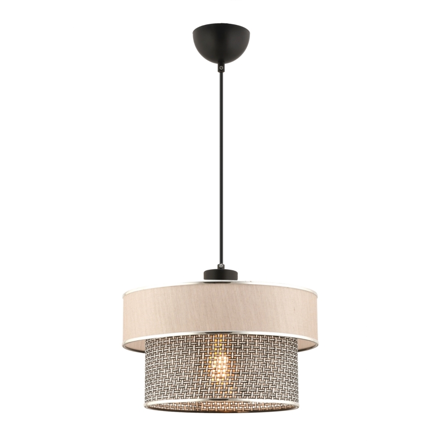 Suspension ERO 1xE27/60W/230V crème/gris