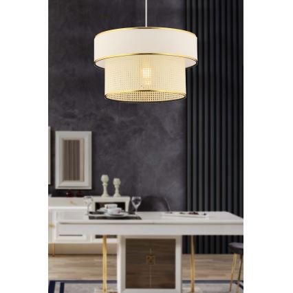 Suspension ERO 1xE27/60W/230V crème/or