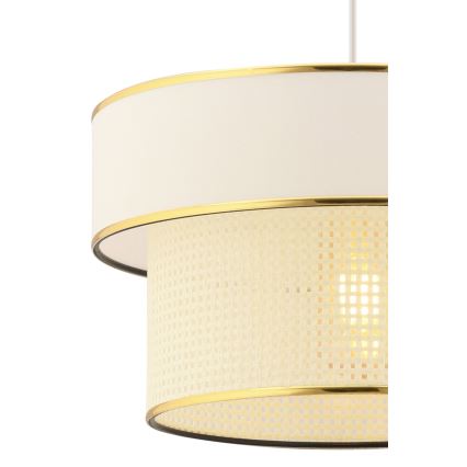 Suspension ERO 1xE27/60W/230V crème/or