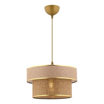 Suspension ERO 1xE27/60W/230V marron/or