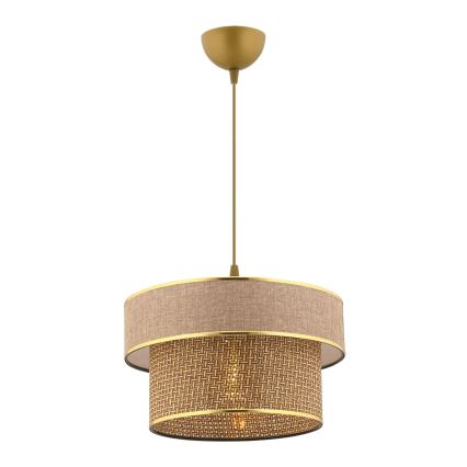 Suspension ERO 1xE27/60W/230V marron/or