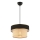 Suspension ERO 1xE27/60W/230V noire/beige