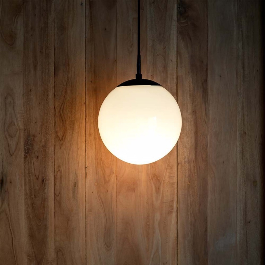 Suspension extérieure sur câble 1xE27/60W/230V Ø 20 cm IP44 noire