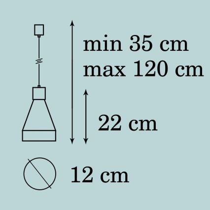 Suspension fil AVALON 1xE27/60W/230V