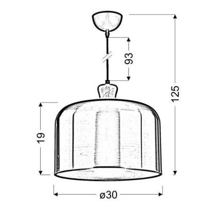 Suspension fil DICTORIA 1xE27/40W/230V