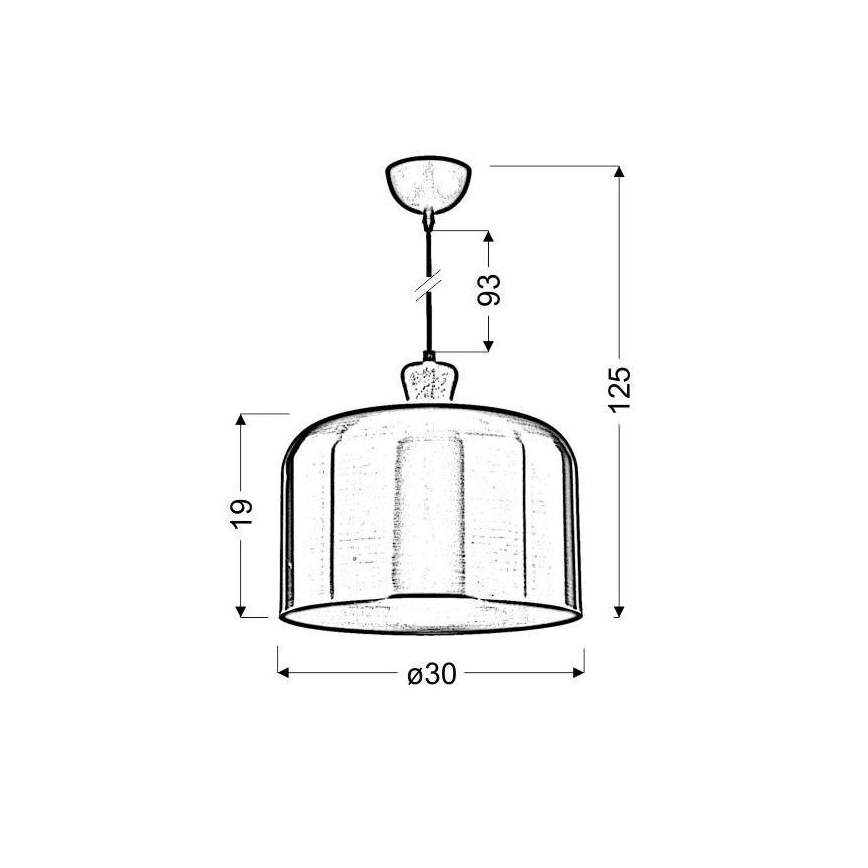 Suspension fil DICTORIA 1xE27/40W/230V