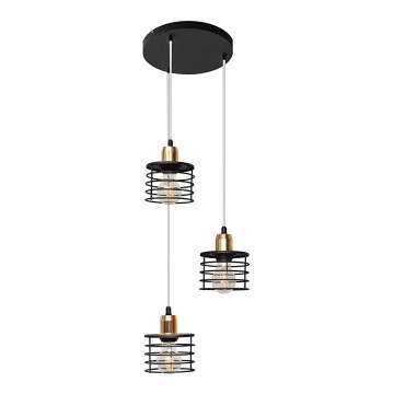 Suspension fil EDISON 3xE27/15W/230V