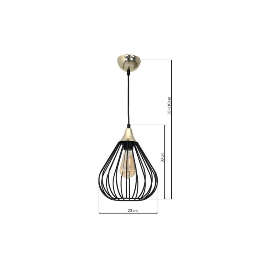 Suspension fil KANE 1xE27/60W/230V