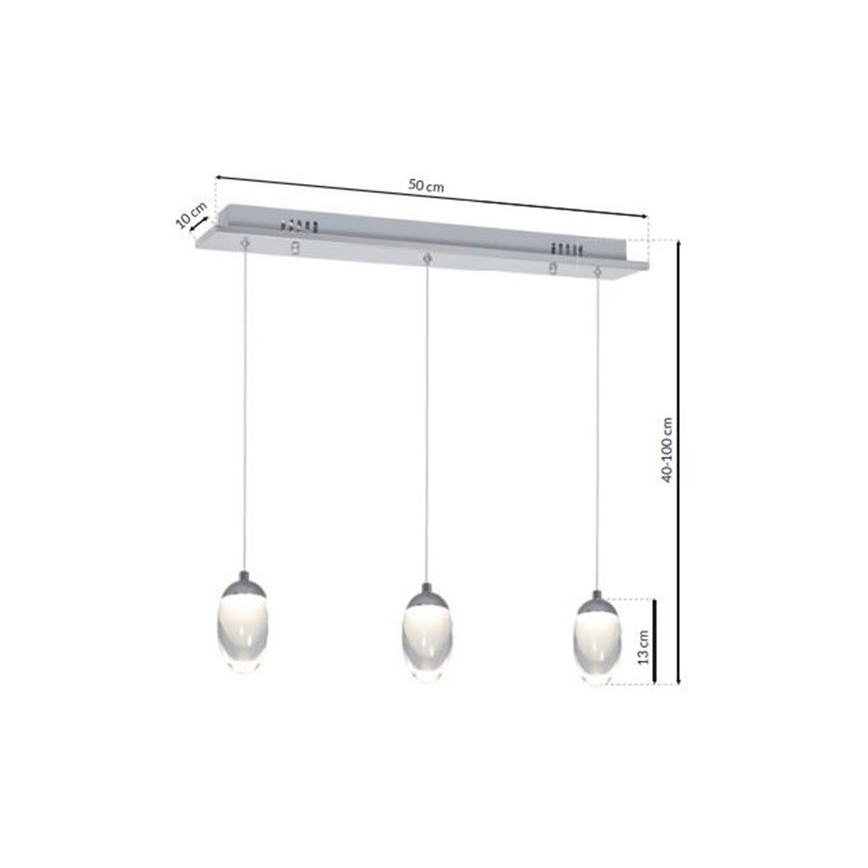 Suspension fil LED OVO 3xLED/5W/230V