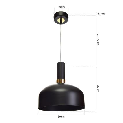 Suspension fil MALMO 1xE27/60W/230V