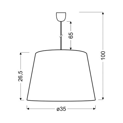 Suspension fil PLATINO 1xE27/60W/230V