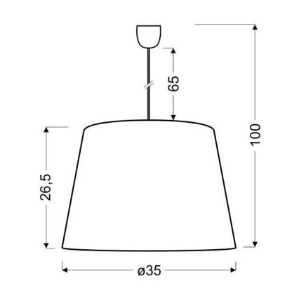 Suspension fil PLATINO 1xE27/60W/230V