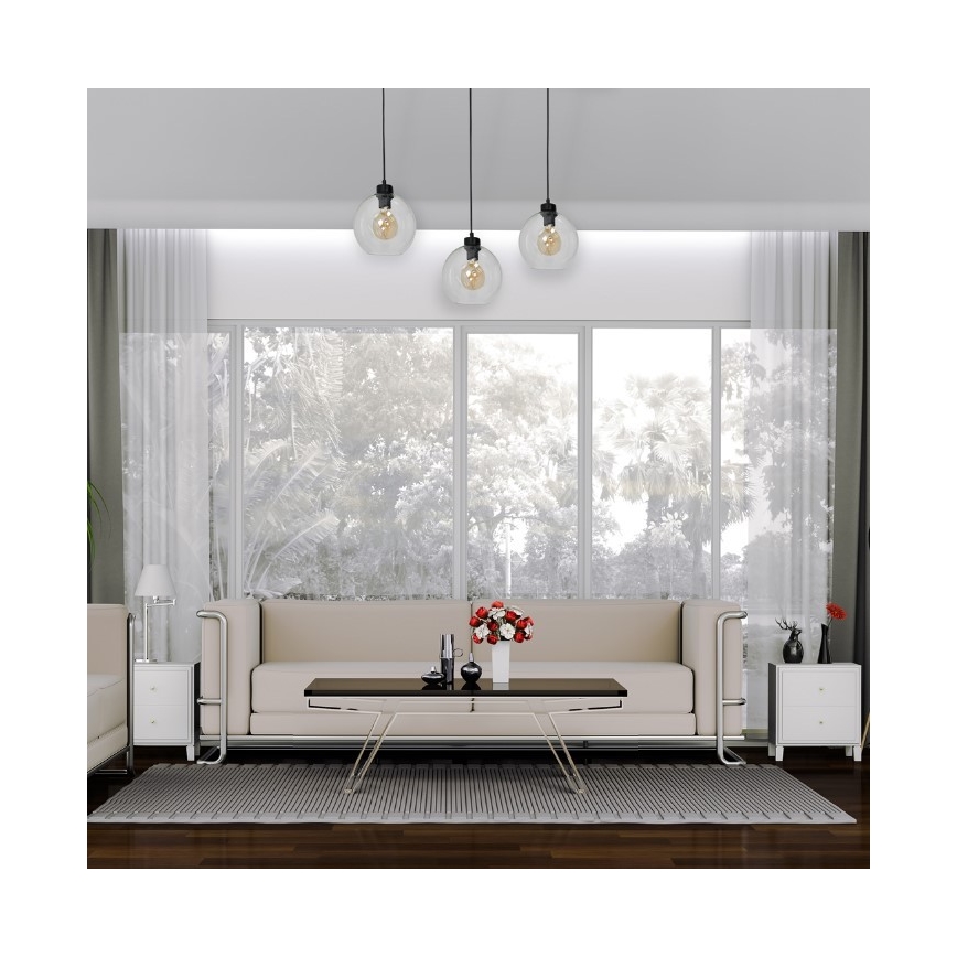 Suspension fil SOFIA 3xE27/60W/230V claire