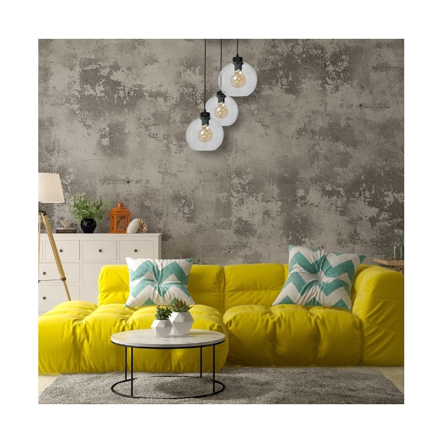 Suspension fil SOFIA 3xE27/60W/230V claire