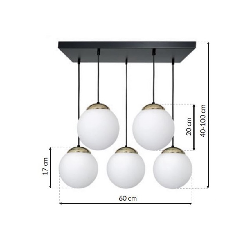 Suspension fil SPARTA 5xE14/40W/230V