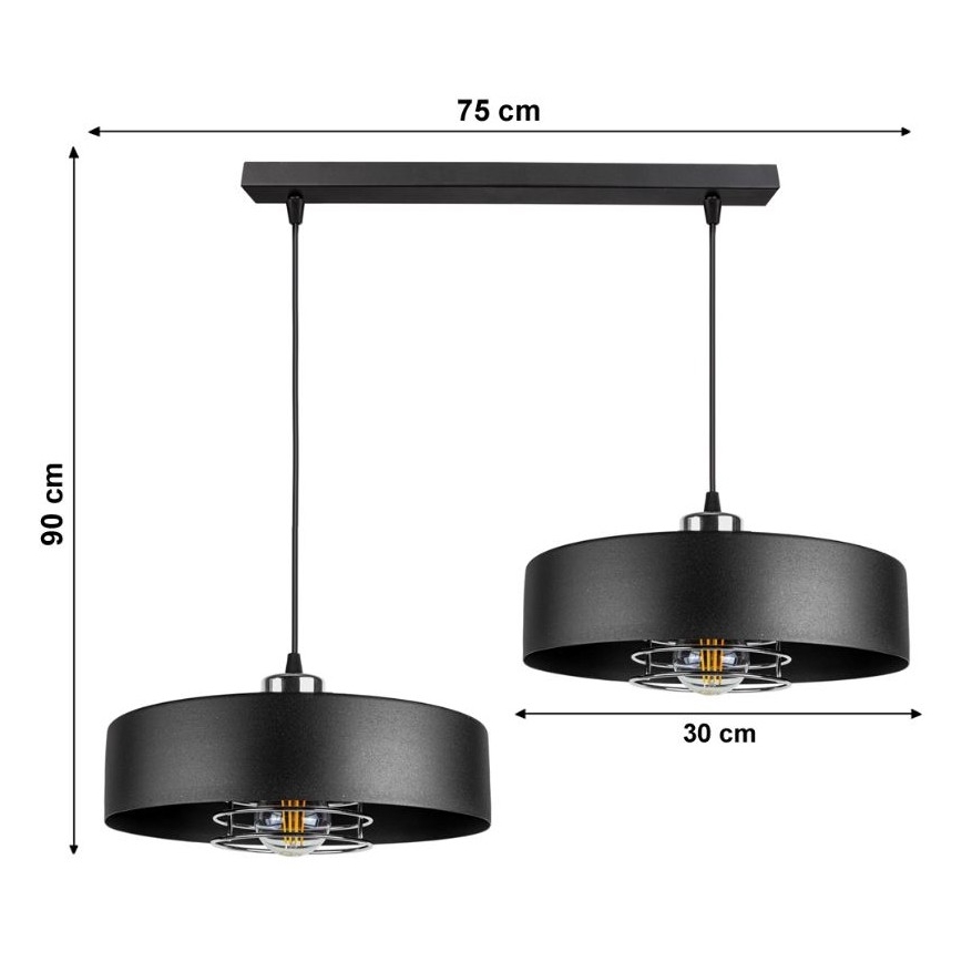 Suspension fil VEST 2xE27/60W/230V