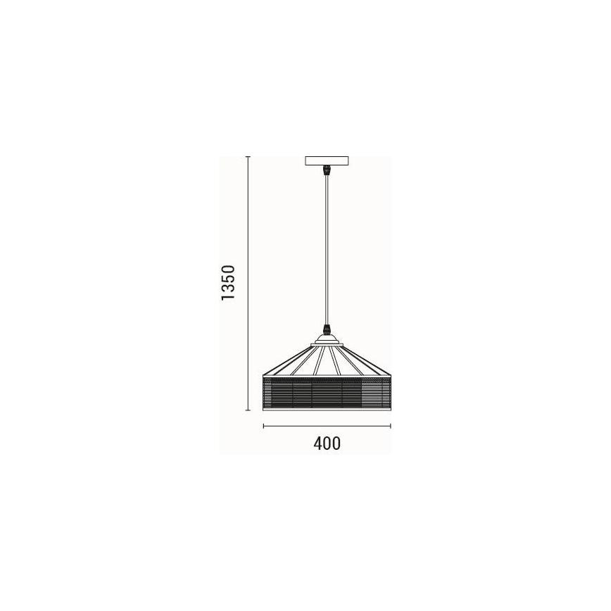 Suspension filaire 1xE27/15W/230V beige